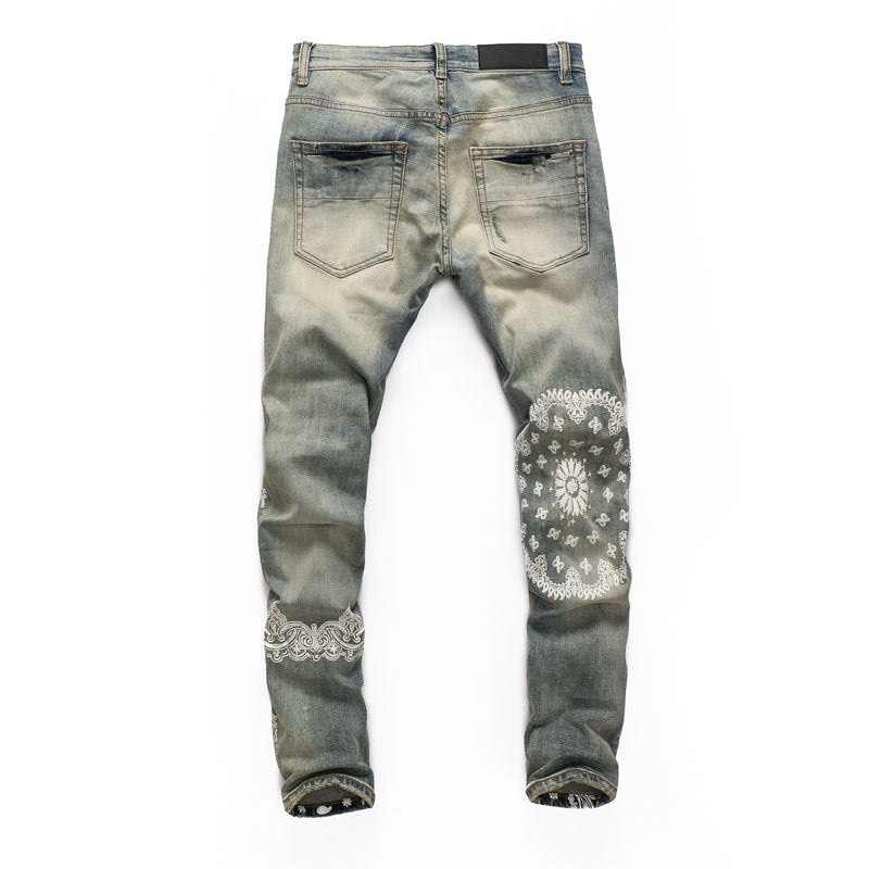 Vintage Distressed  Stylish Jeans For Men