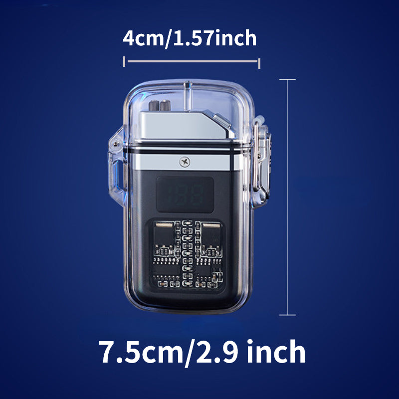 USB Rechargeable Waterproof Windproof Arc Lighter for Men and Women - Zinc Alloy Material