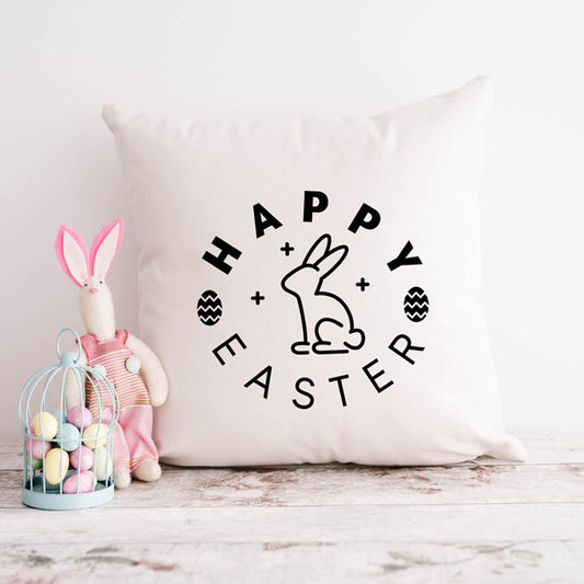 Happy Easter Eggs Pillow Cover