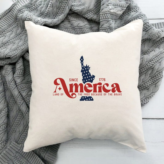 America Statue Pillow Cover