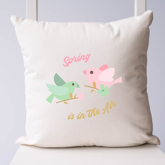 Spring Is In The Air Birds Pillow Cover