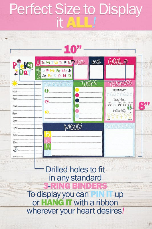 Peek at the Day Non-dated Planner Pad