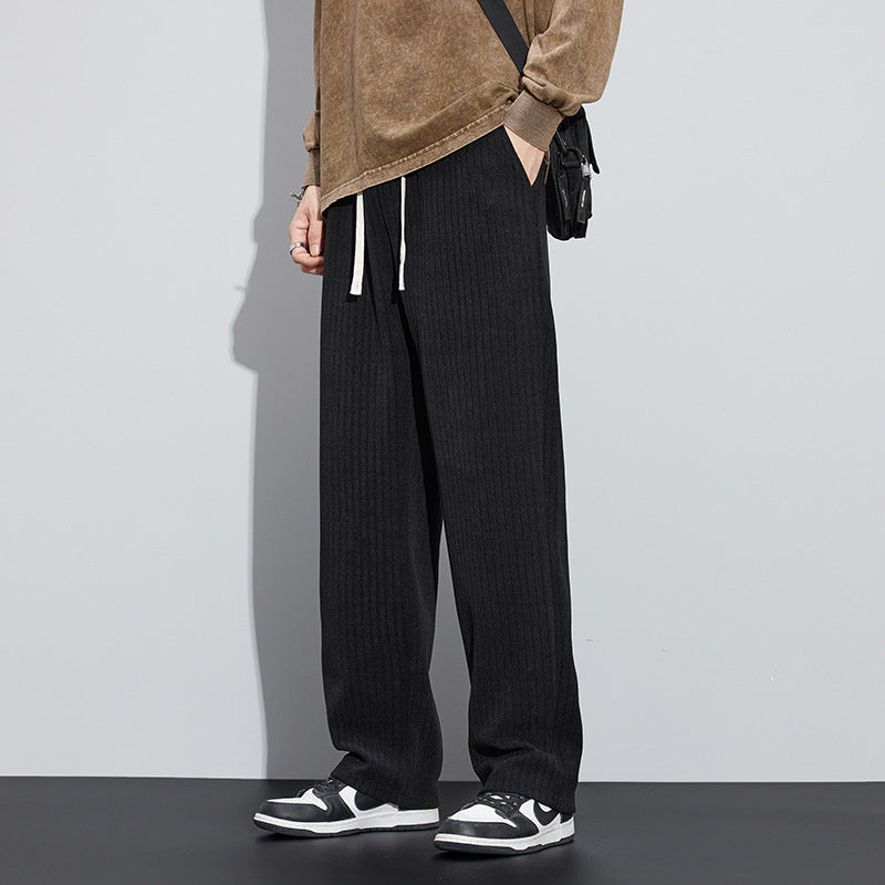 Fleece-lined Thickened Corduroy Pants Men's