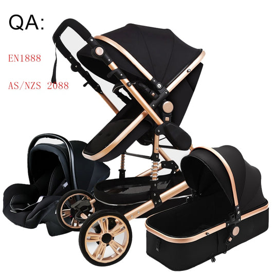 Luxury  Baby Stroller High Landview 3 in 1 Baby Stroller  Portable Baby Pushchair Baby Pram  Baby Comfort for Newborn