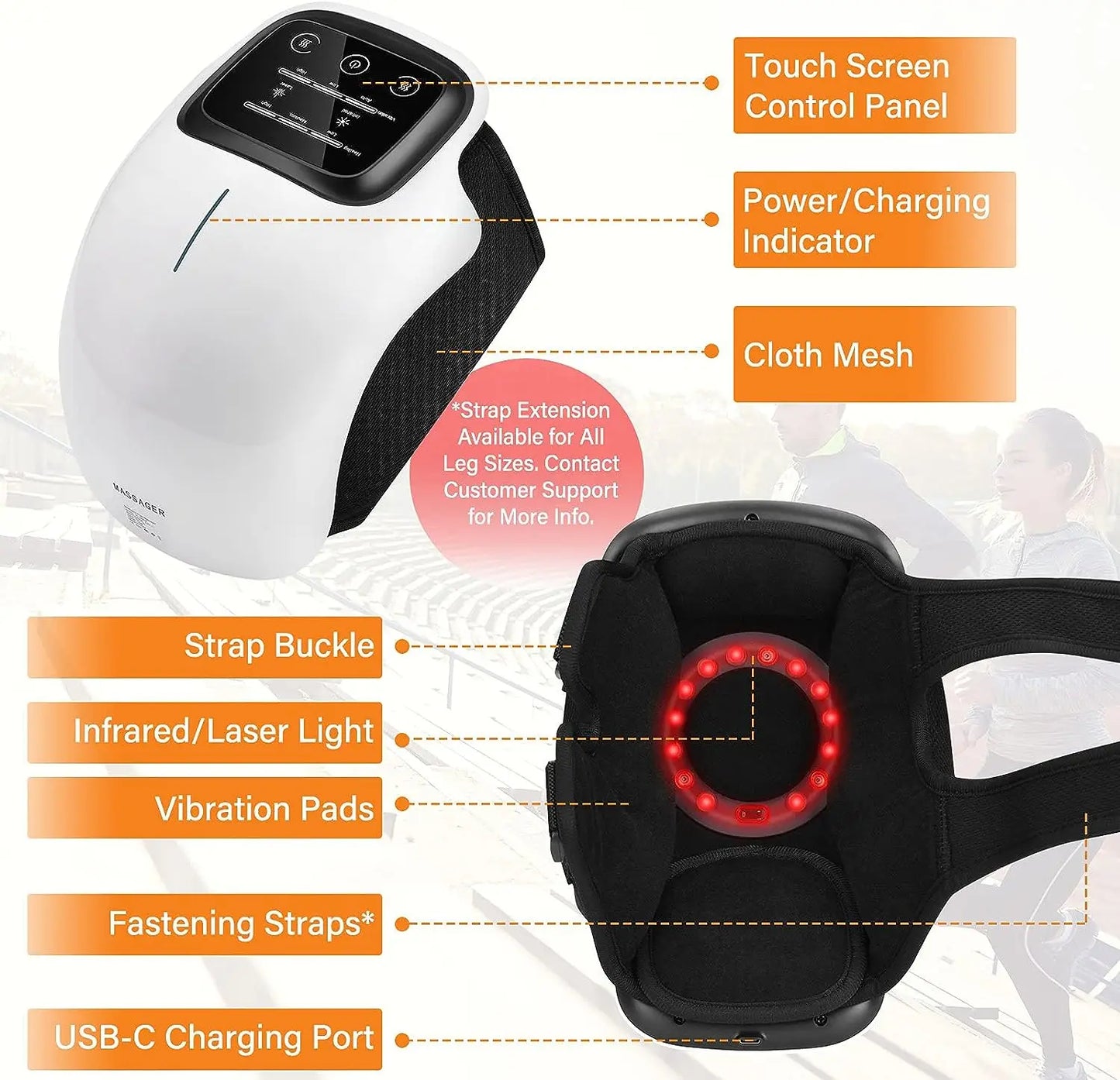 Knee Massager Infrared Heat and Vibration