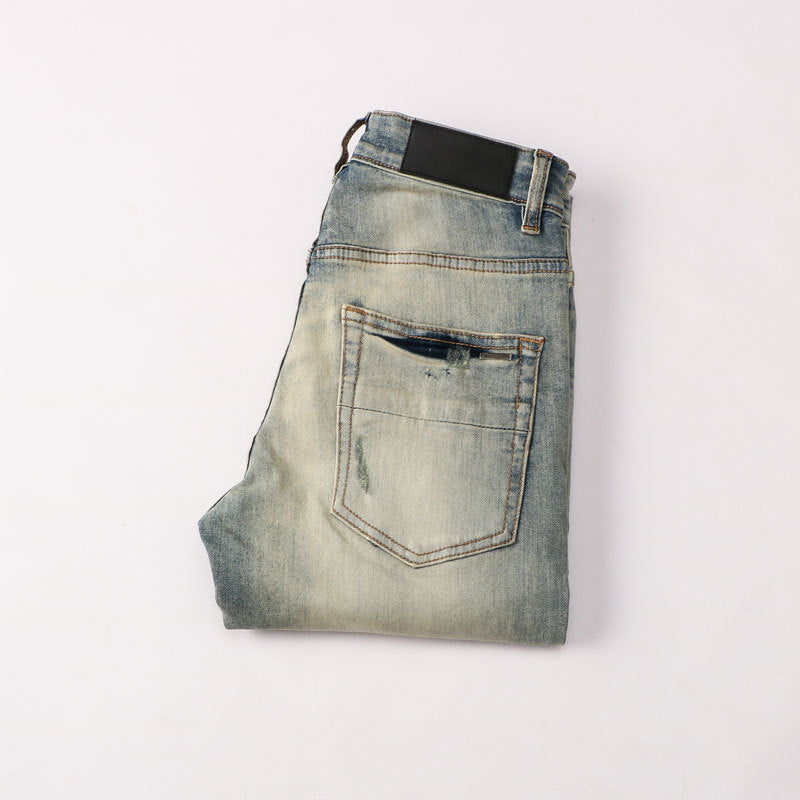 Vintage Distressed  Stylish Jeans For Men