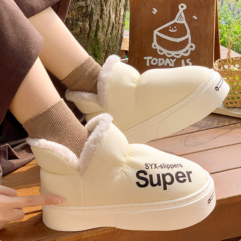 Covered Heel Down Cotton Slippers For Women