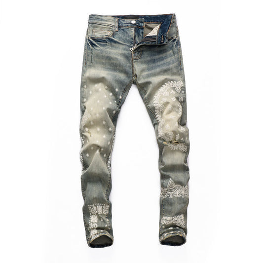 Vintage Distressed  Stylish Jeans For Men