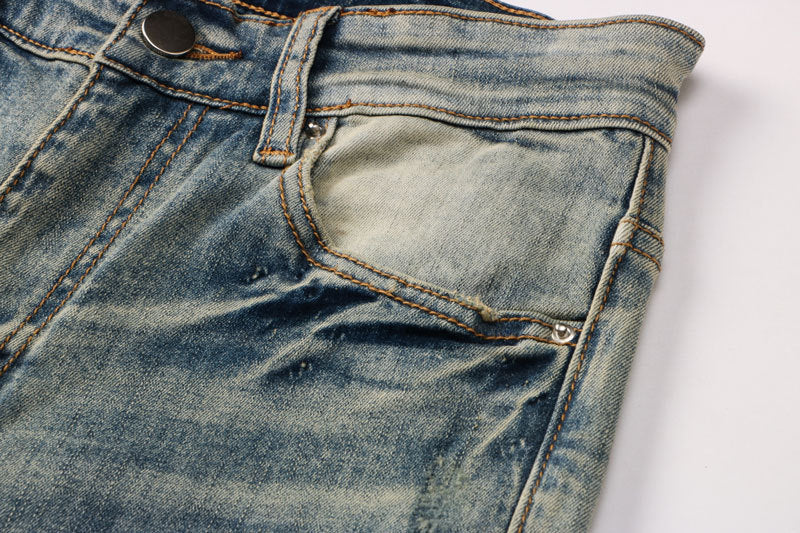 Vintage Distressed  Stylish Jeans For Men