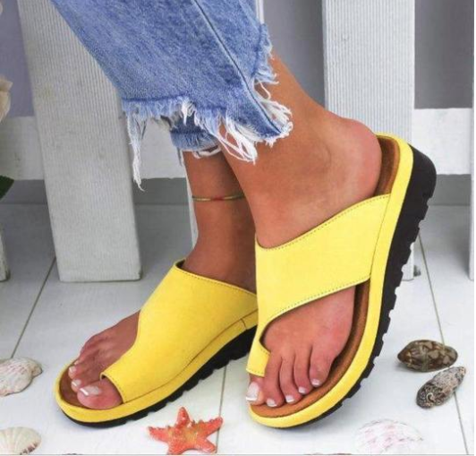 Toe wedge heel with half drag sandals