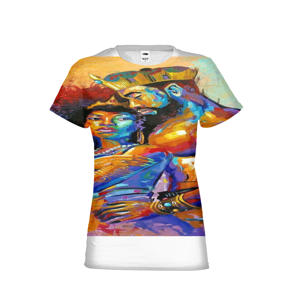 african-queen-art-african-american-art Womens All-Over Print  T-Shirt