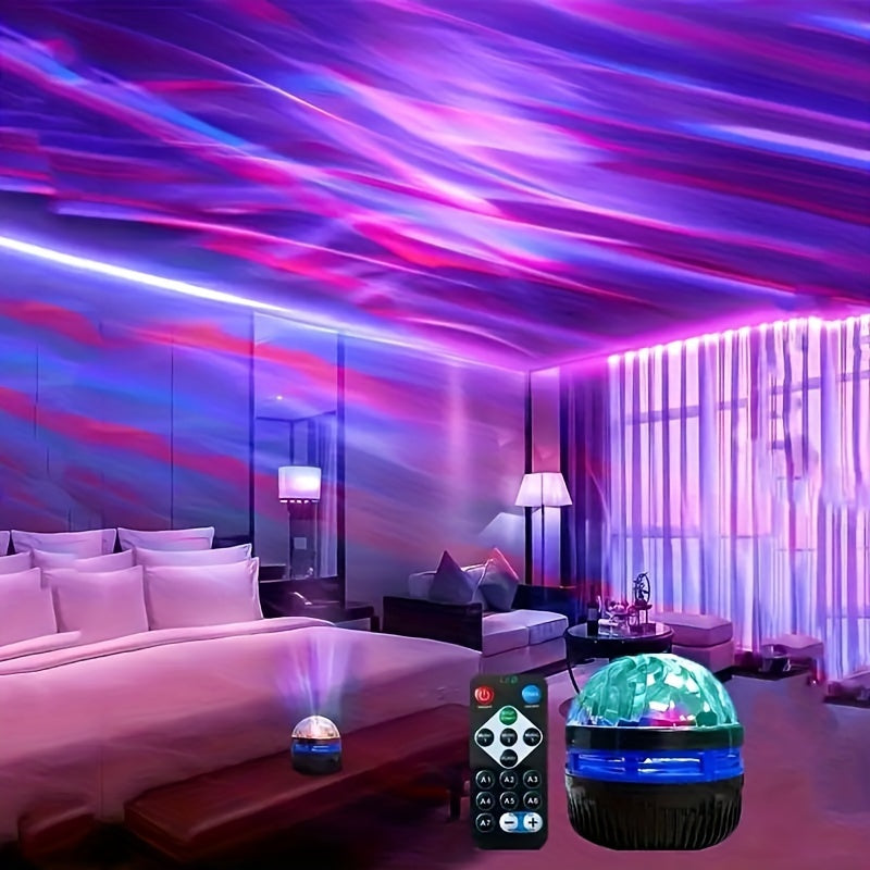 LED Northern Light Projector with Multicolor Pattern & Remote - Bedroom, Ceiling, Home Theater, Christmas/Valentine's Day Gift - Dimmable, Color Changing
