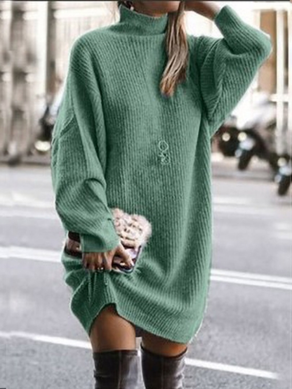 Women's  mid-length sweater dress